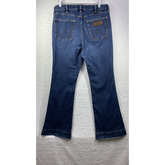 Vintage Wrangler Flare Wide Leg 31x32 (31x31) Wrangler High Rise Flare Jeans 11 - Picture 5 of 13